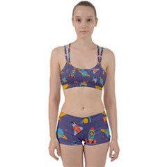 Space-seamless-pattern Perfect Fit Gym Set by Salman4z