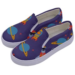 Space-seamless-pattern Kids  Canvas Slip Ons by Salman4z