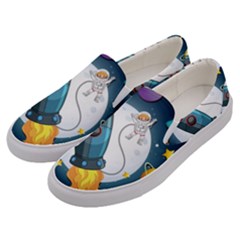Spaceship-astronaut-space Men s Canvas Slip Ons by Salman4z