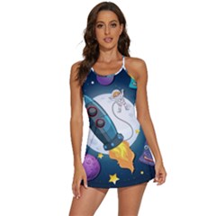 Spaceship-astronaut-space 2-in-1 Flare Activity Dress by Salman4z