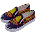 Vector-flat-space-design-background-with-text -- Kids  Canvas Slip Ons View2