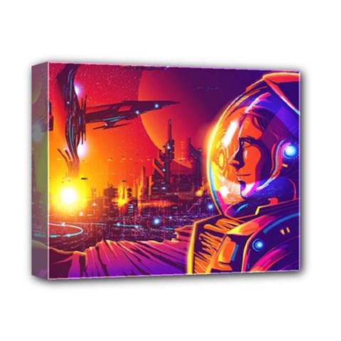 Far-future-human-colonization Deluxe Canvas 14  X 11  (stretched) by Salman4z