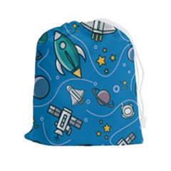 About-space-seamless-pattern Drawstring Pouch (2xl) by Salman4z