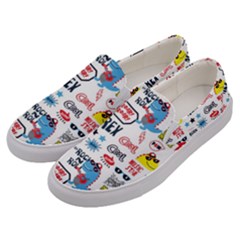 Monster-cool-seamless-pattern Men s Canvas Slip Ons by Salman4z