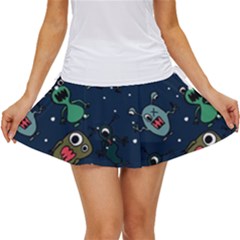 Monster-alien-pattern-seamless-background Women s Skort by Salman4z