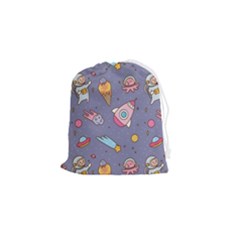 Outer-space-seamless-background Drawstring Pouch (small) by Salman4z