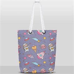 Outer-space-seamless-background Full Print Rope Handle Tote (small) by Salman4z