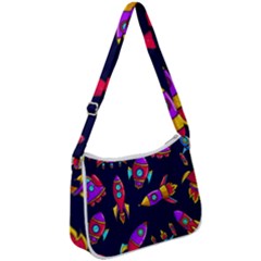 Space-patterns Zip Up Shoulder Bag by Salman4z