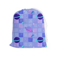 Seamless-pattern-pastel-galaxy-future Drawstring Pouch (xl) by Salman4z