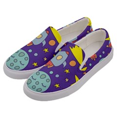 Card-with-lovely-planets Men s Canvas Slip Ons by Salman4z