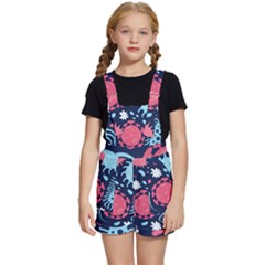 Seamless-pattern-microbes-virus-vector-illustration Kids  Short Overalls by Salman4z