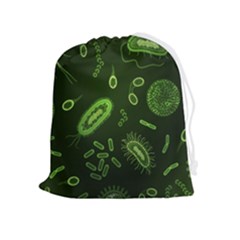 Bacteria-virus-seamless-pattern-inversion Drawstring Pouch (xl) by Salman4z