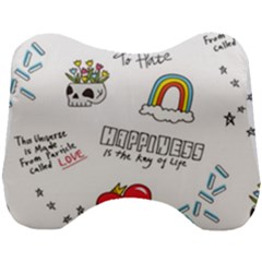 Abstract-fashion-background-suitable-fabric-printing Head Support Cushion by Salman4z