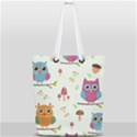 Forest-seamless-pattern-with-cute-owls Full Print Rope Handle Tote (Small) View1