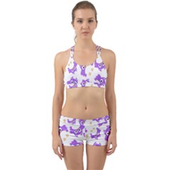 Purple-owl-pattern-background Back Web Gym Set by Salman4z