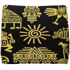 Maya-style-gold-linear-totem-icons Seat Cushion by Salman4z