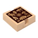 Maya-style-gold-linear-totem-icons Bamboo Coaster Set View2