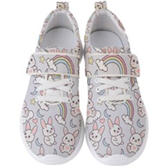 Seamless-pattern-with-cute-rabbit-character Men s Velcro Strap Shoes by Salman4z