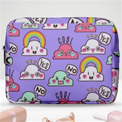 Cloud-seamless-pattern -- Make Up Pouch (large) by Salman4z