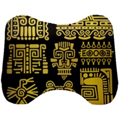 American-golden-ancient-totems Head Support Cushion by Salman4z