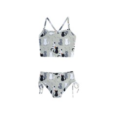 Cute-cat-seamless-pattern Girls  Tankini Swimsuit by Salman4z