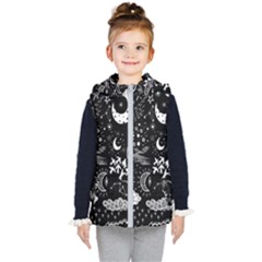Vector-set-sketch-drawn-with-space Kids  Hooded Puffer Vest by Salman4z