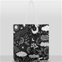 Vector-set-sketch-drawn-with-space Full Print Rope Handle Tote (Large) View2