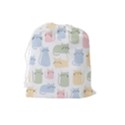 Cute-cat-colorful-cartoon-doodle-seamless-pattern Drawstring Pouch (Large) View2