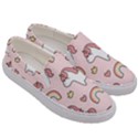 Cute-unicorn-rainbow-seamless-pattern-background Men s Canvas Slip Ons View3