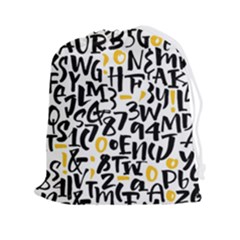 Letters-pattern Drawstring Pouch (2xl) by Salman4z
