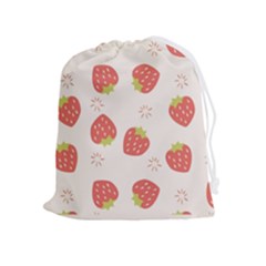 Strawberries-pattern-design Drawstring Pouch (xl) by Salman4z