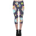 Owl-stars-pattern-background Capri Leggings  View1