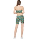 Vector Illustration Seamless Pattern With Cartoon Duck Stretch Shorts and Tube Top Set View2