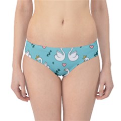 Elegant Swan Pattern Design Hipster Bikini Bottoms by pakminggu