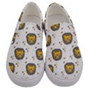Lion Heads Pattern Design Doodle Men s Canvas Slip Ons View1