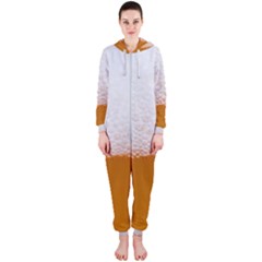 Beer Foam Bubbles Alcohol Glass Hooded Jumpsuit (ladies) by pakminggu