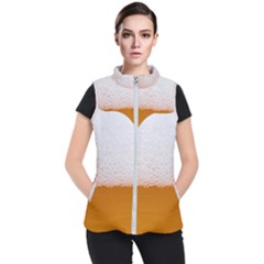 Beer Foam Bubbles Alcohol Glass Women s Puffer Vest by pakminggu