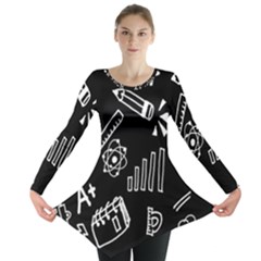 Knowledge Drawing Education Science Long Sleeve Tunic  by pakminggu
