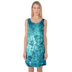 Nature Wallpaper Bubbles Water Bubbly Sleeveless Satin Nightdress by pakminggu