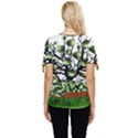 Watermelon Tree Abstraction On Watermelon Abundance Bow Sleeve Button Up Top View4