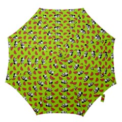 Watermelon Panda Background Wallpaper Hook Handle Umbrellas (small) by pakminggu