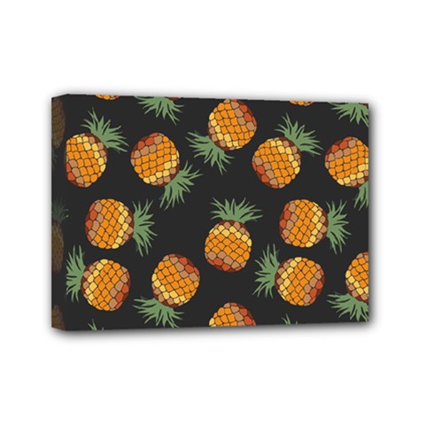 Pineapple Background Pineapple Pattern Mini Canvas 7  X 5  (stretched) by pakminggu
