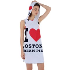 I Love Boston Cream Pie Racer Back Hoodie Dress by ilovewhateva
