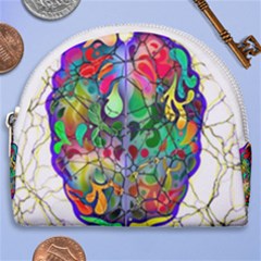 Brain Head Mind Man Silhouette Horseshoe Style Canvas Pouch by pakminggu