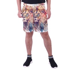 Lion Africa African Art Men s Pocket Shorts by pakminggu