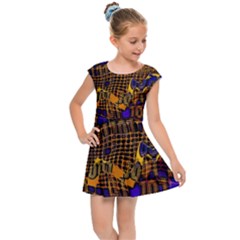 Binary Code Transformation Kids  Cap Sleeve Dress by pakminggu