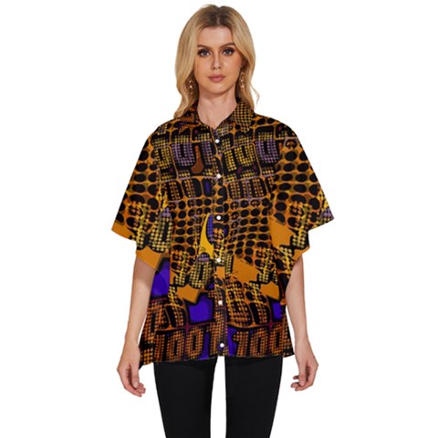 Binary Code Transformation Women s Batwing Button Up Shirt by pakminggu