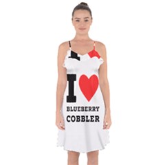 I Love Blueberry Cobbler Ruffle Detail Chiffon Dress by ilovewhateva