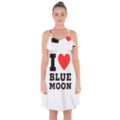 I Love Blue Moon Ruffle Detail Chiffon Dress by ilovewhateva