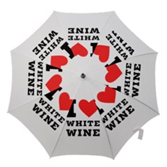 I Love White Wine Hook Handle Umbrellas (large) by ilovewhateva